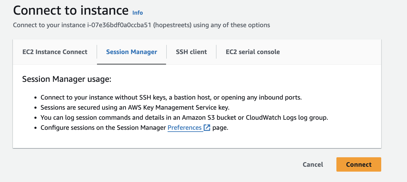 AWS Session Manager enabled image